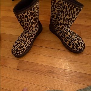 UGG Cream and Brown Winter Boots Cozy Suede